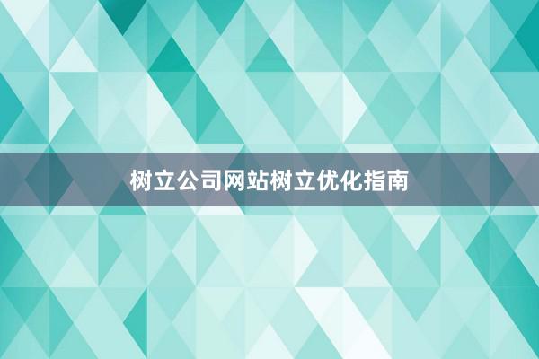 树立公司网站树立优化指南